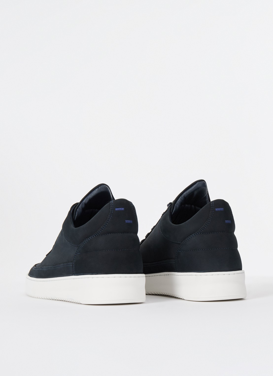 Filling Pieces Sneaker van nubuck - achterkant 4 donkerblauw
