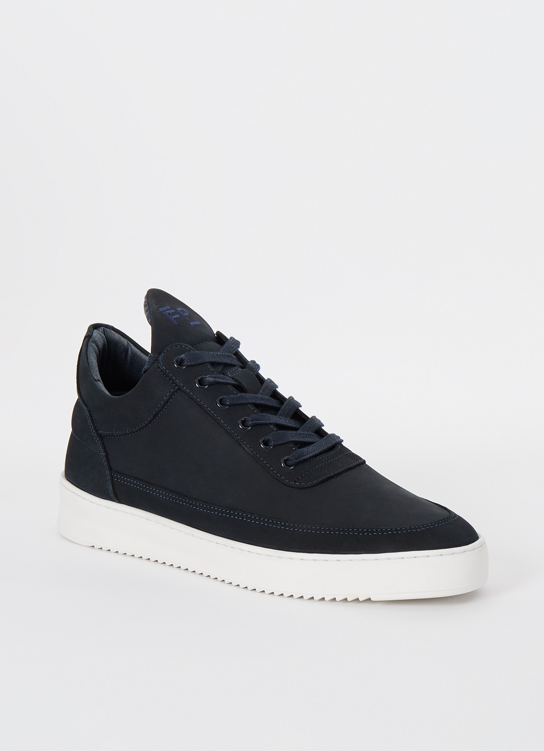 Filling Pieces Sneaker van nubuck - voorkant 5 donkerblauw