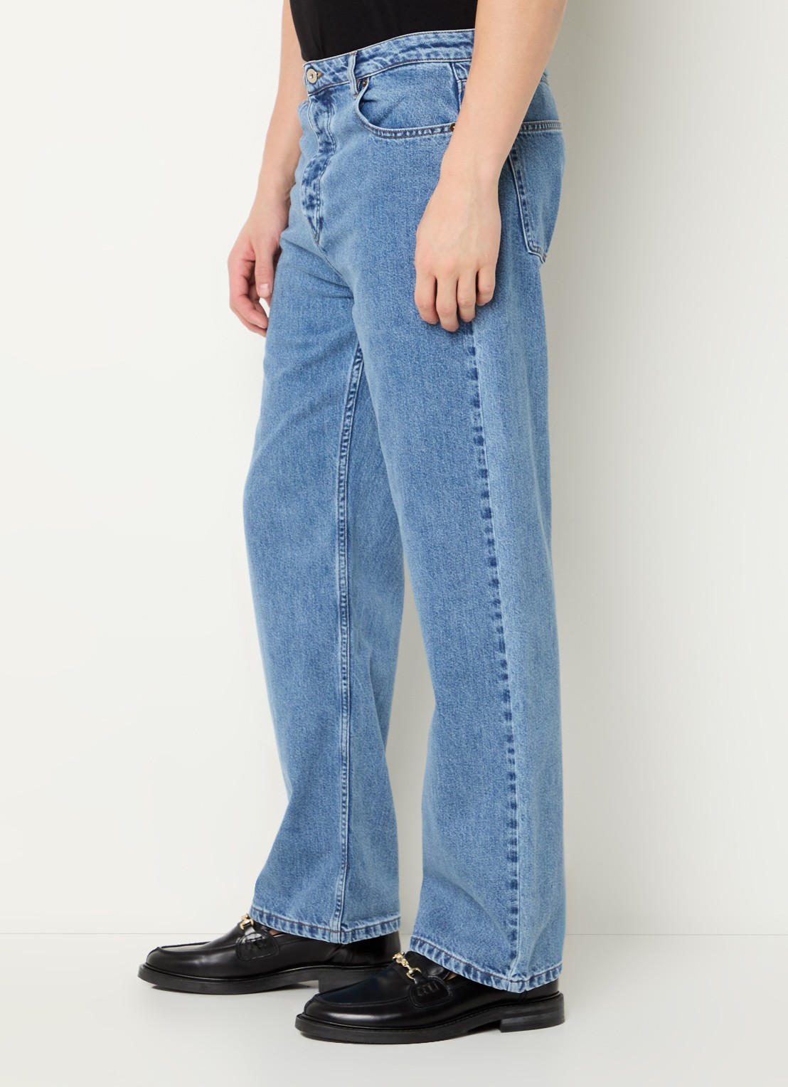 Filling Pieces Straight fit jeans met medium wassing - detail 4 indigo