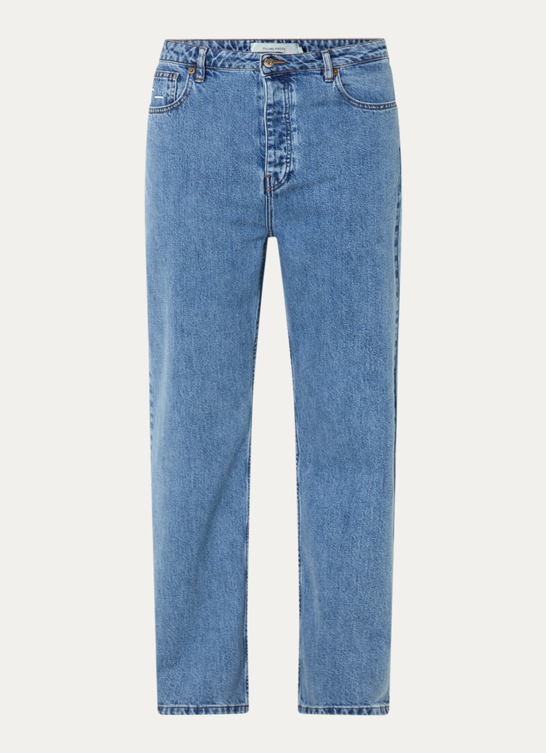 Filling Pieces Straight fit jeans met medium wassing - voorkant indigo