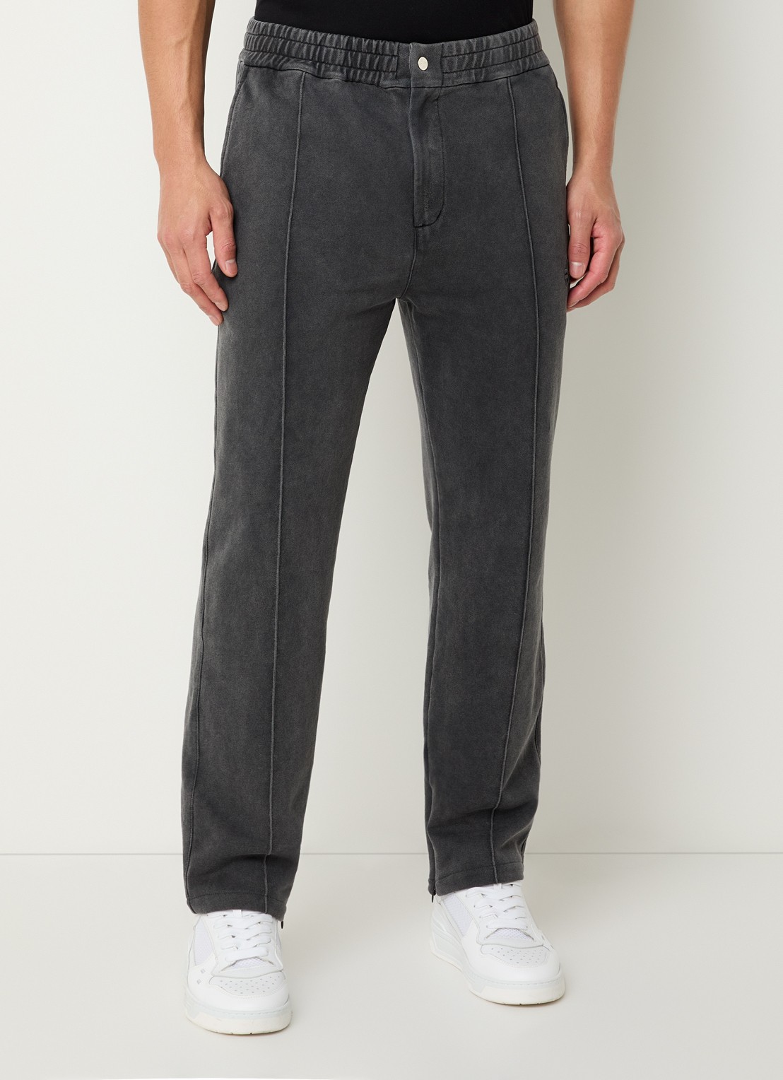 Filling Pieces Straight fit joggingsbroek met steekzakken - detail 3 antraciet