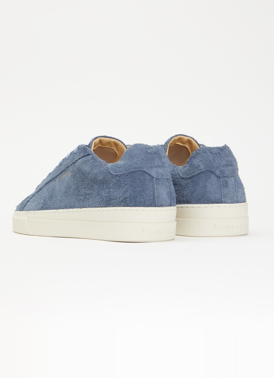 Filling Pieces Tiebreak Fuzz sneaker van  suède met structuur - achterkant 4 indigo