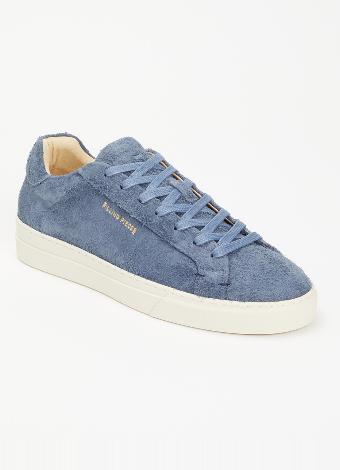 Filling Pieces Tiebreak Fuzz sneaker van  suède met structuur - voorkant 5 indigo