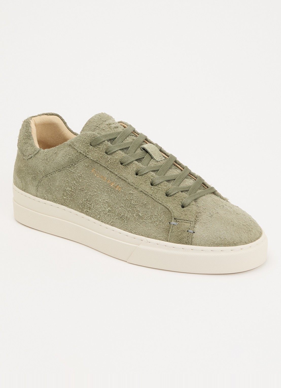 Filling Pieces Tiebreak Fuzz sneaker van  suède met structuur - voorkant lichtgroen