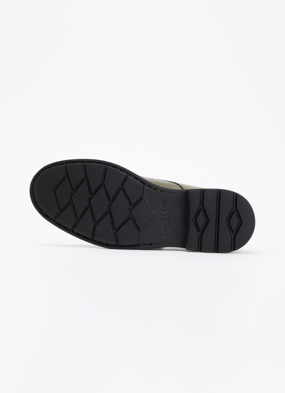 Filling Pieces Veterschoen van leer - detail 4 olijfgroen