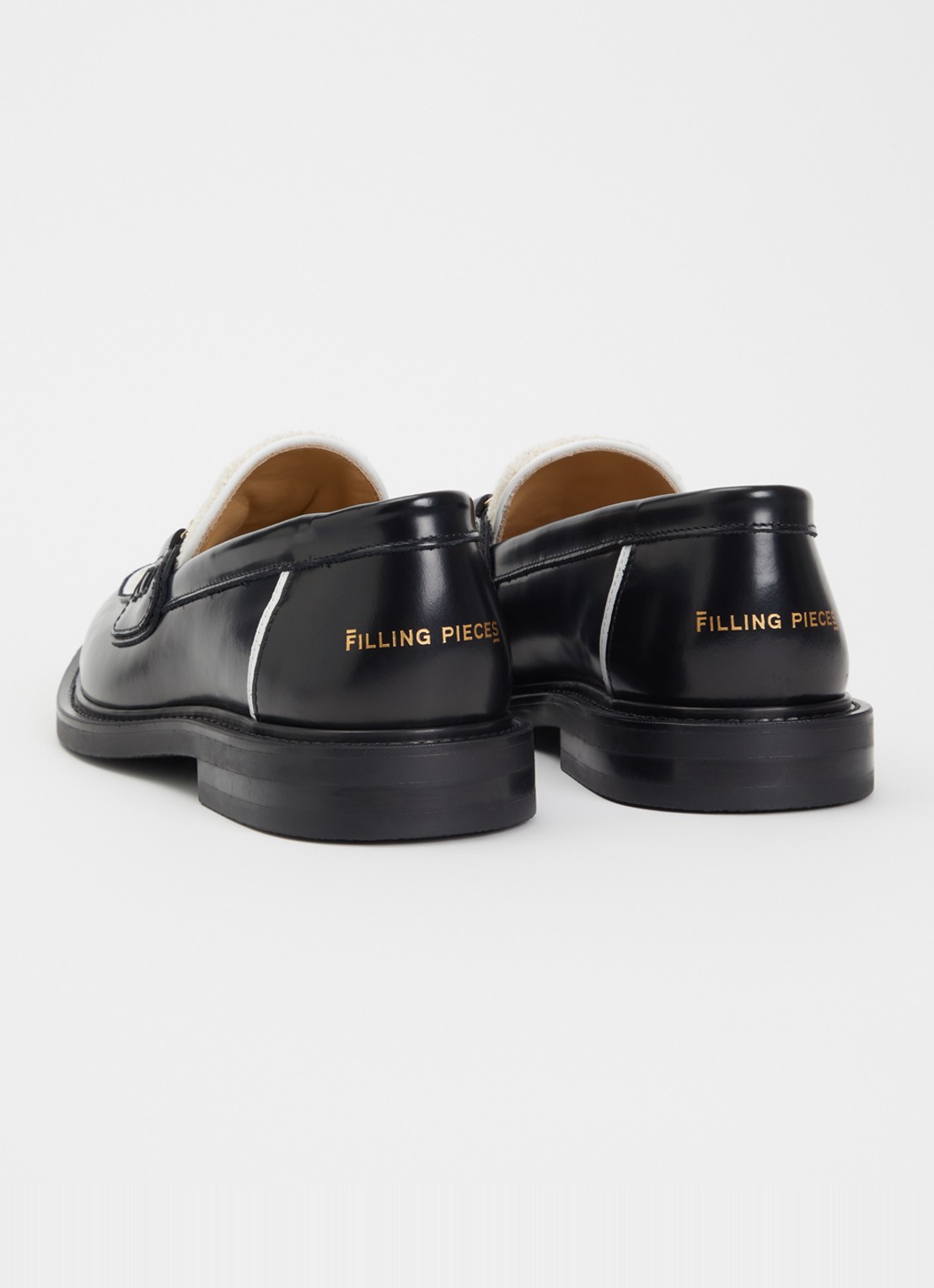 Filling Pieces Yellow Cab loafer van leer - achterkant 5 zwart