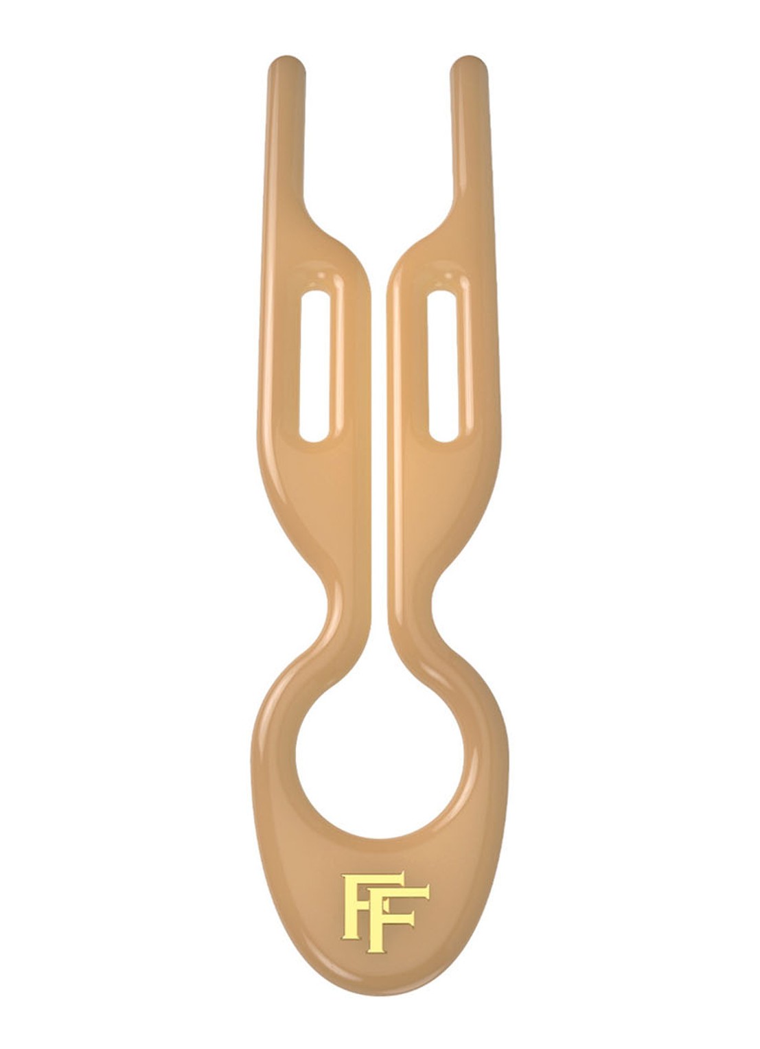 Fiona Franchimon Nº 1 Hairpin - haarpin set van 3  - detail 3 smooth caramel