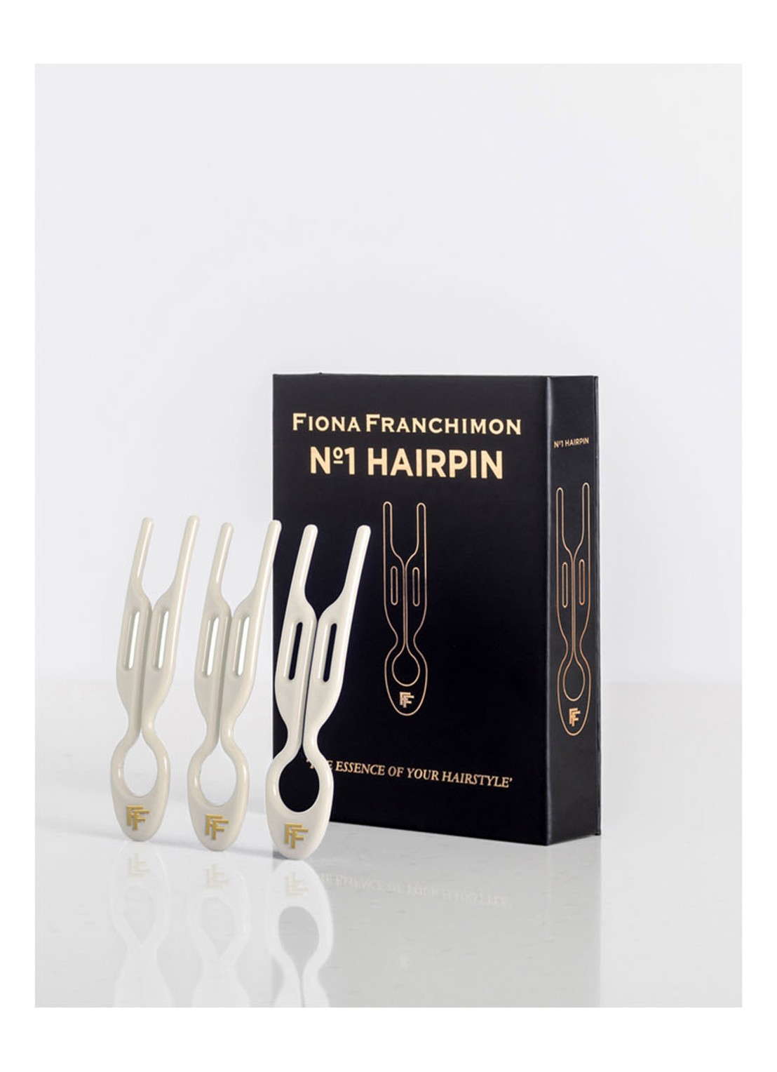 Fiona Franchimon Nº 1 Hairpin - haarpin set van 3  - detail 3 cream white