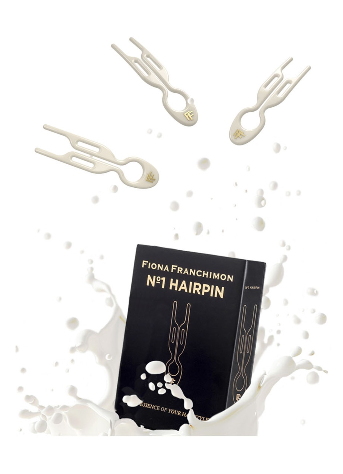 Fiona Franchimon Nº 1 Hairpin - haarpin set van 3  - detail 4 cream white