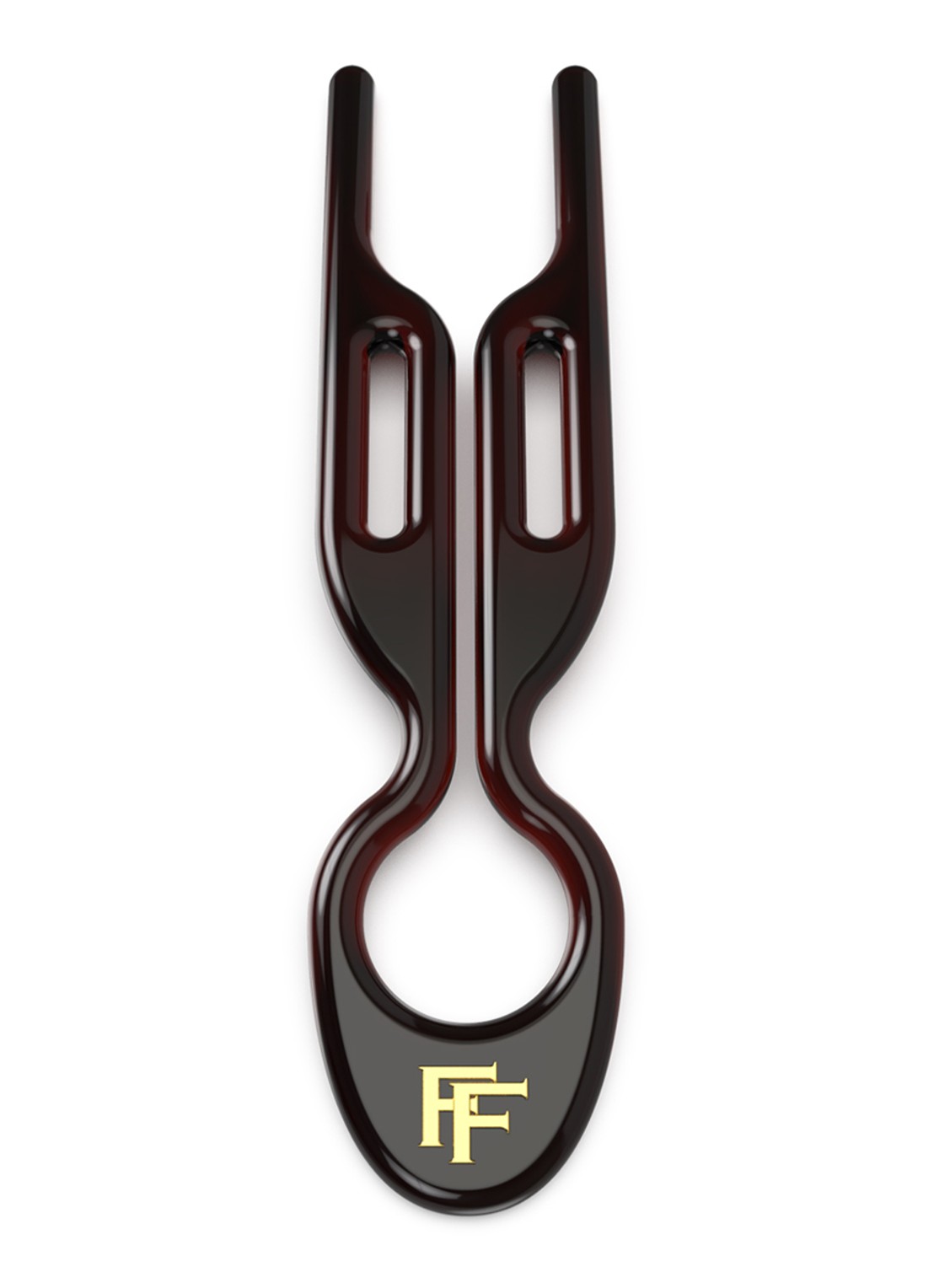 Fiona Franchimon Nº 1 Hairpin - haarpin set van 5 - detail brown