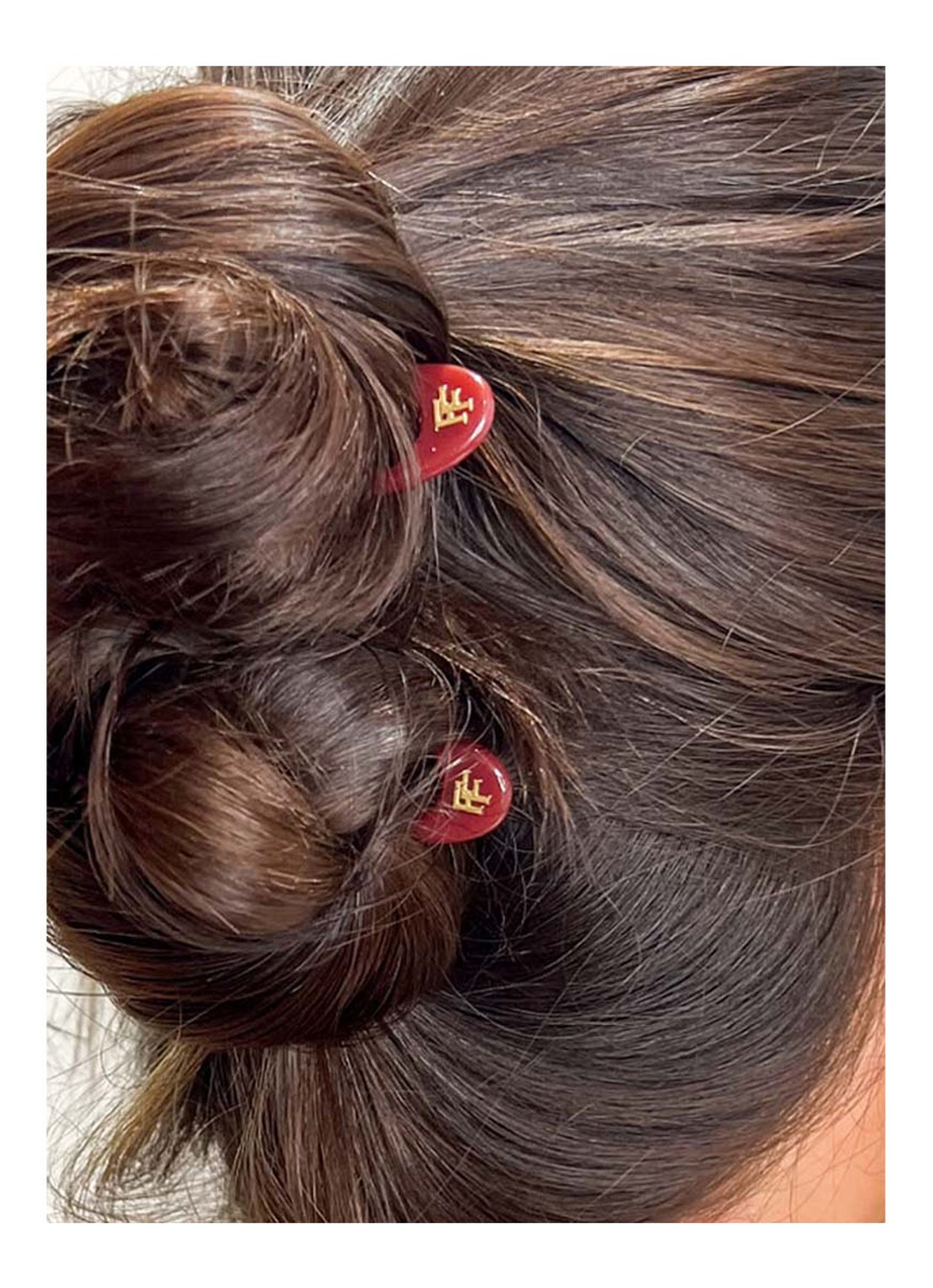 Fiona Franchimon Nº 1 Hairpin - Limited Edition haarpin set van 3 - voorkant 7 ruby red