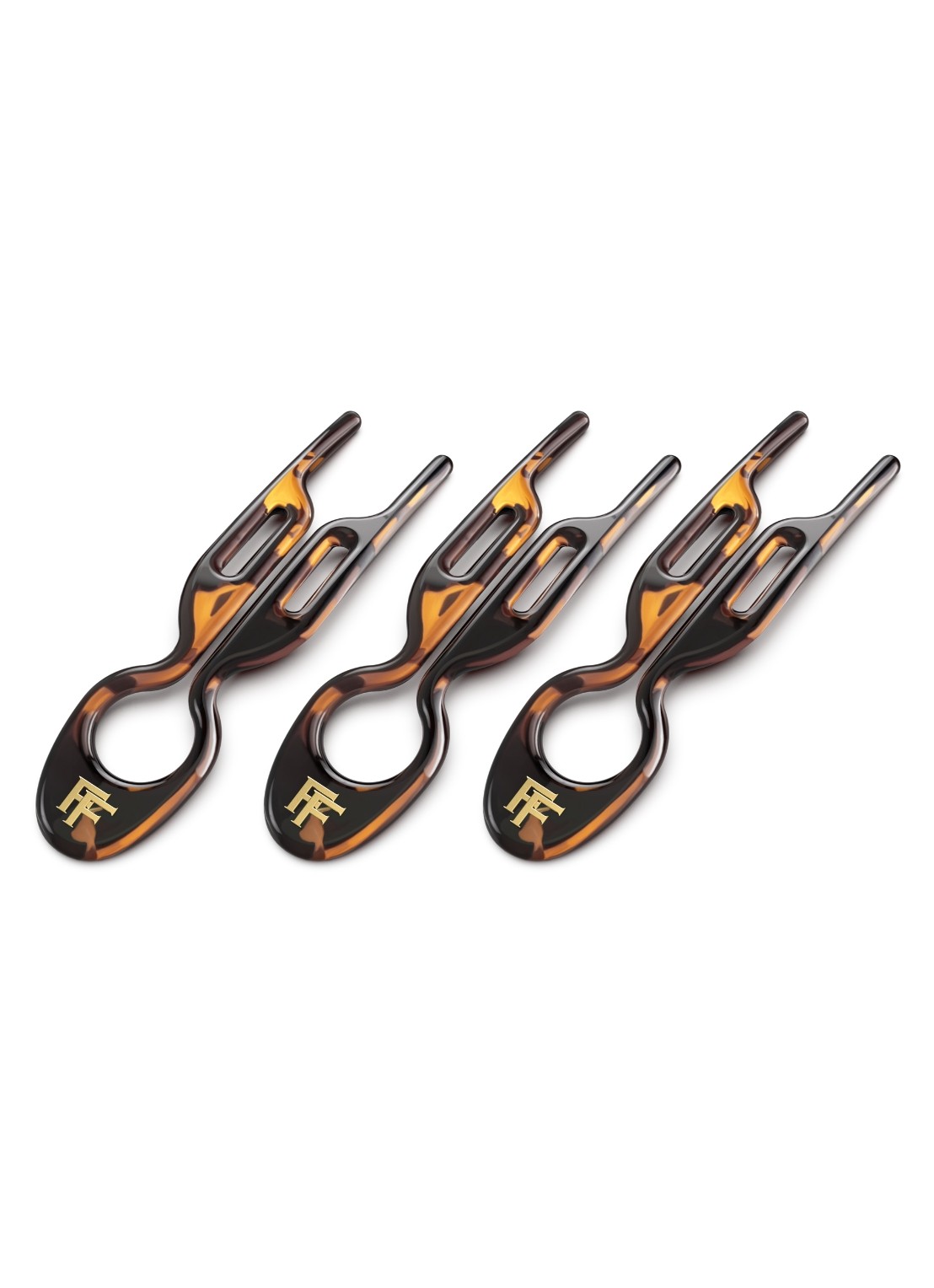 Fiona Franchimon Nº1 HAIRPIN|Classic Havana - haarpin set van 5 - detail 5 zwart