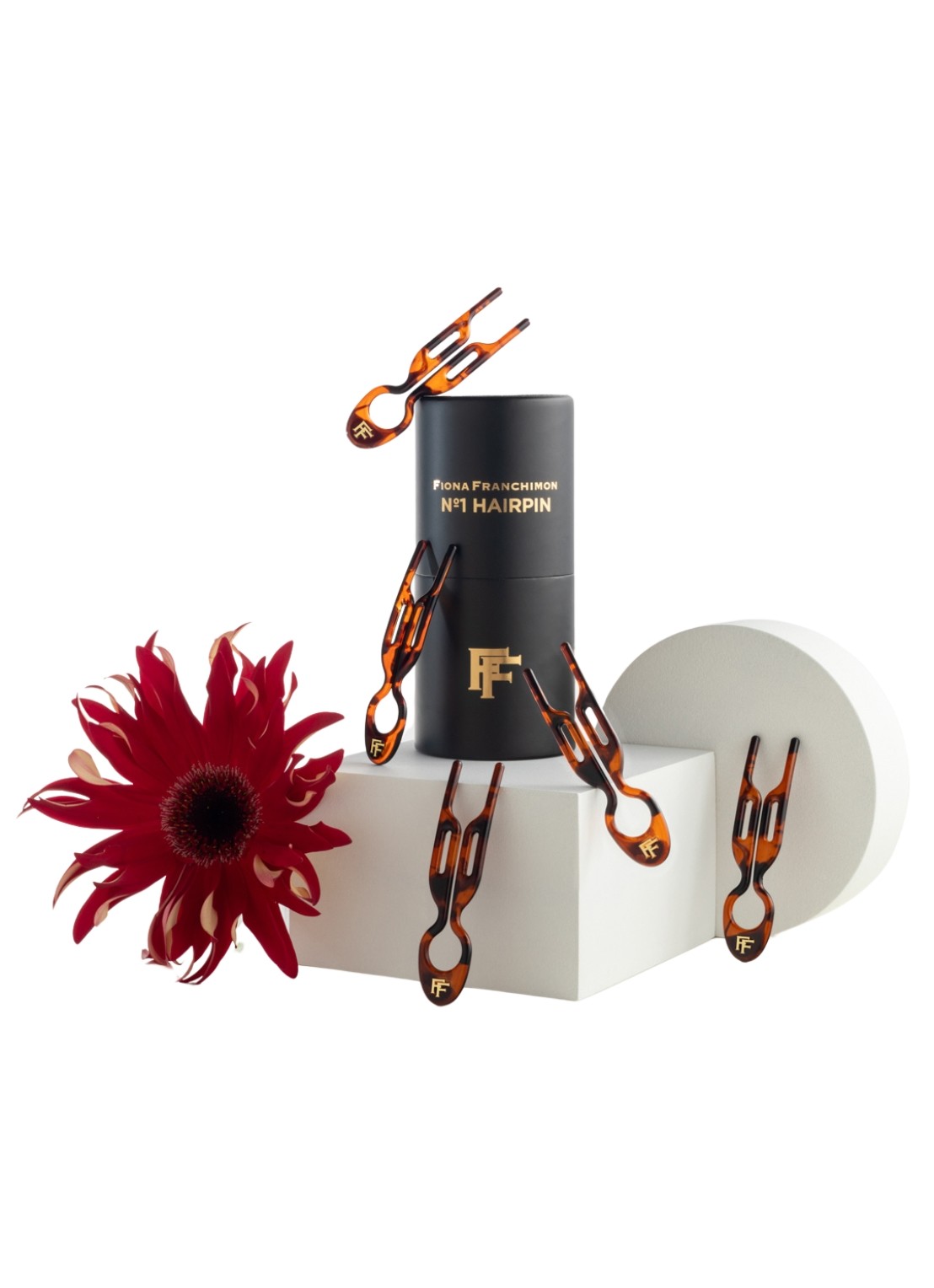 Fiona Franchimon Nº1 HAIRPIN|Classic Havana - haarpin set van 5 - detail 7 zwart