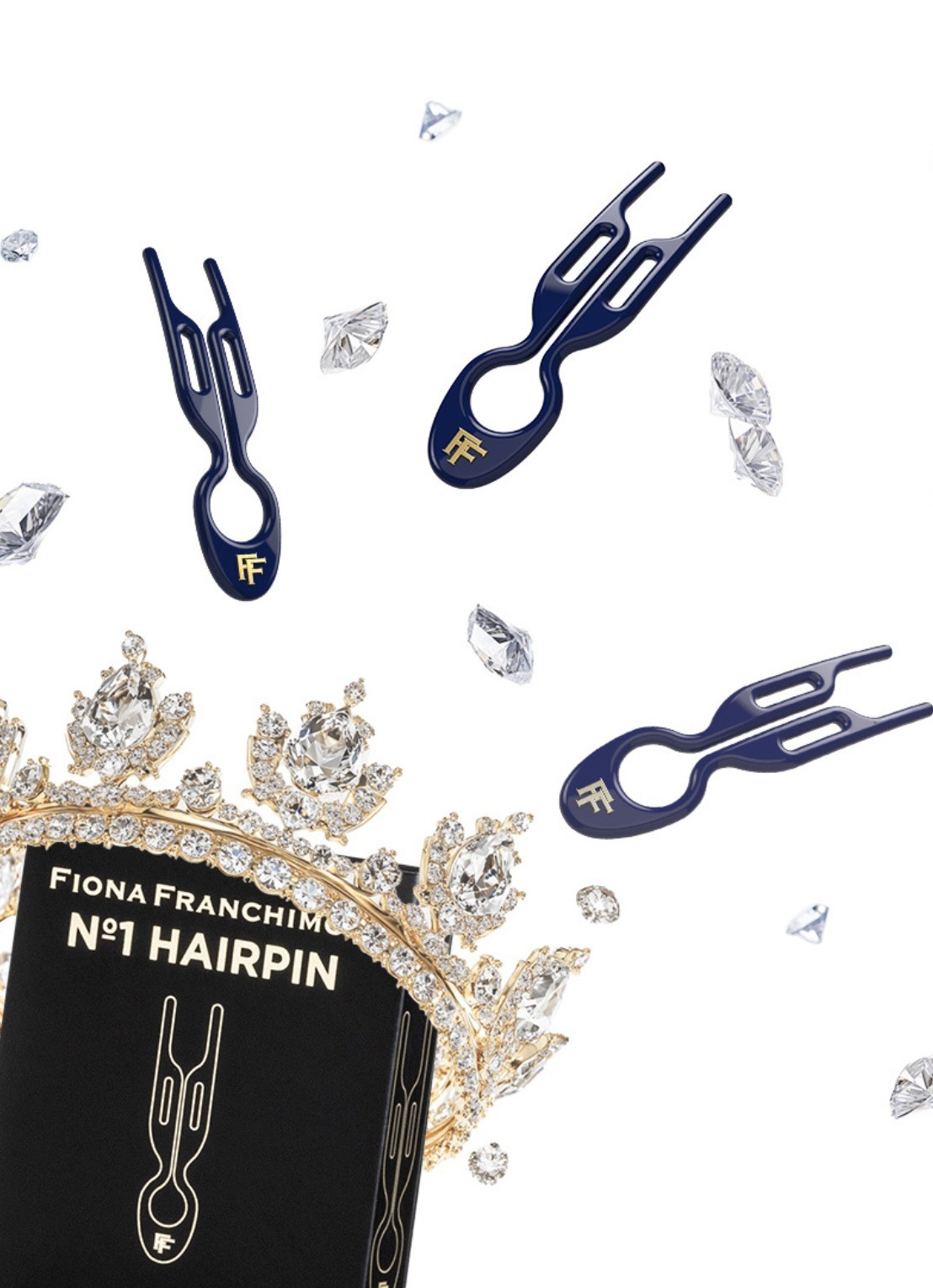 Fiona Franchimon 'Nº1 HAIRPIN | Royal Blue - haarpin set van 3 - detail 4 undefined