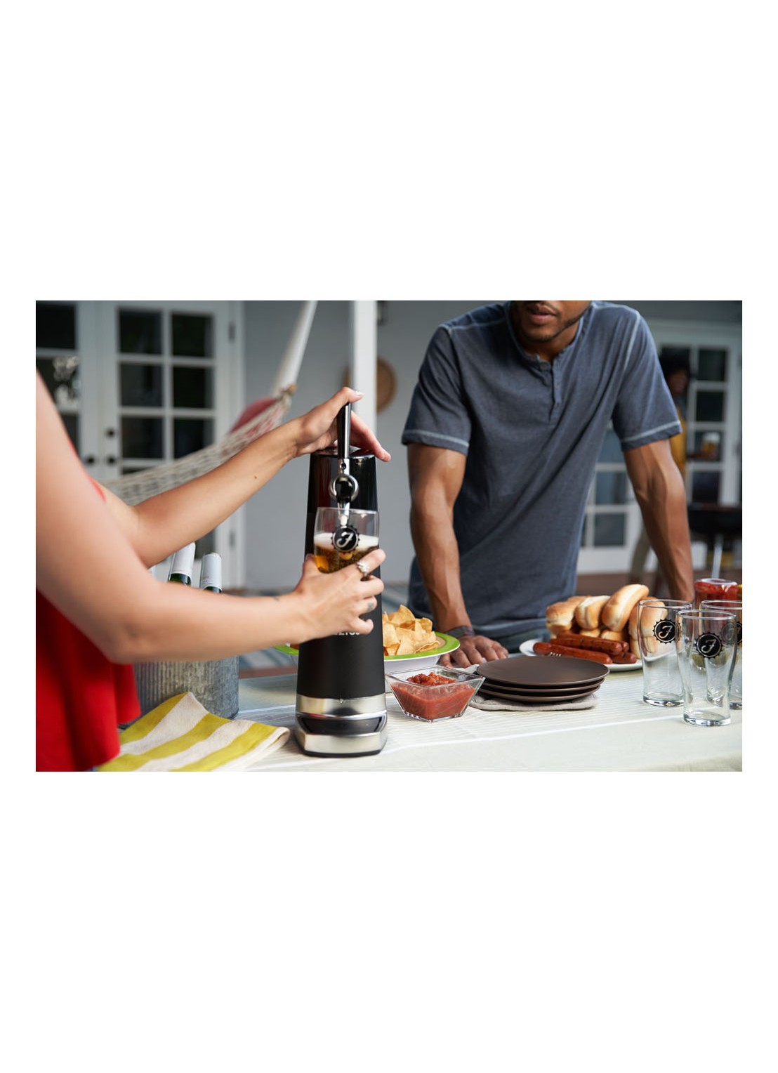 Fizzics DraftPour oplaadbare bier dispenser 45 cm - detail 6 zwart