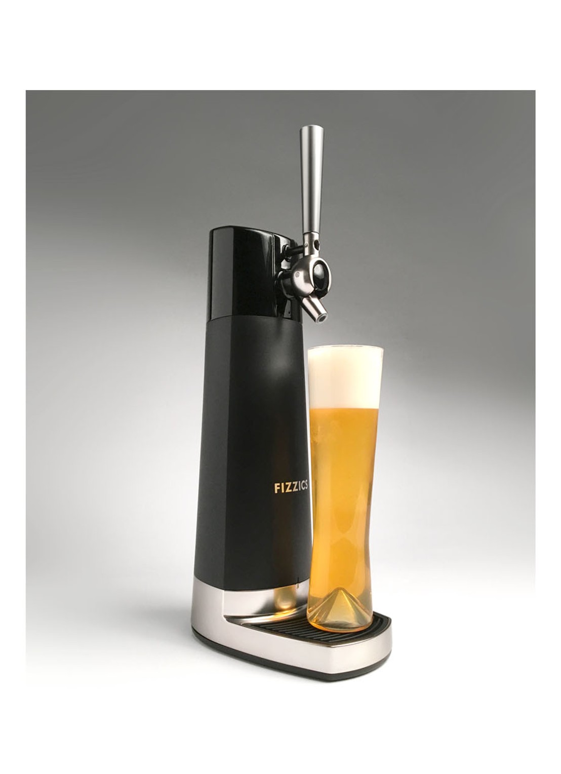 Fizzics DraftPour oplaadbare bier dispenser 45 cm - voorkant 2 zwart