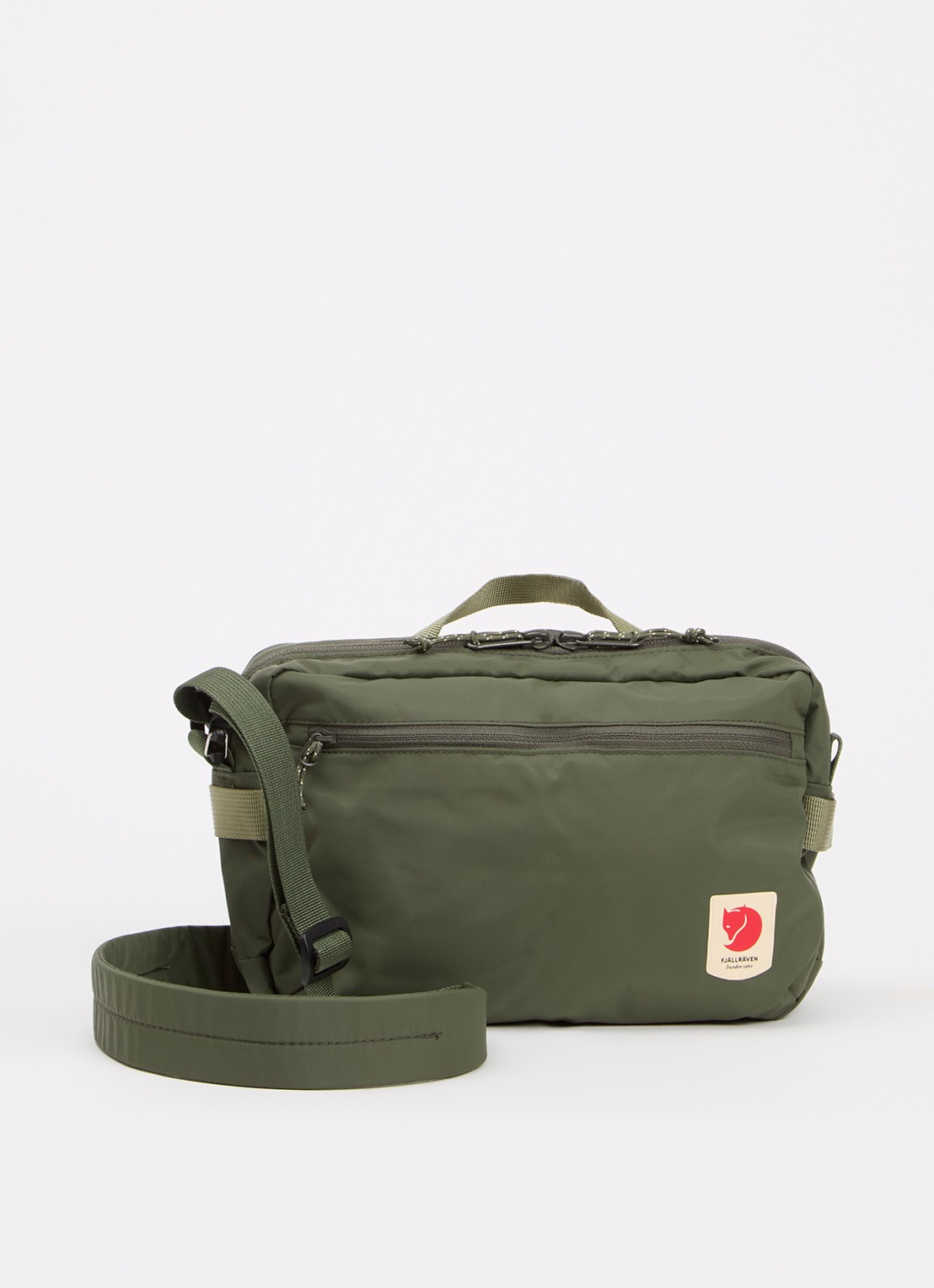 Fjällräven High Coast crossbodytas met logo - voorkant 5 bronsgroen