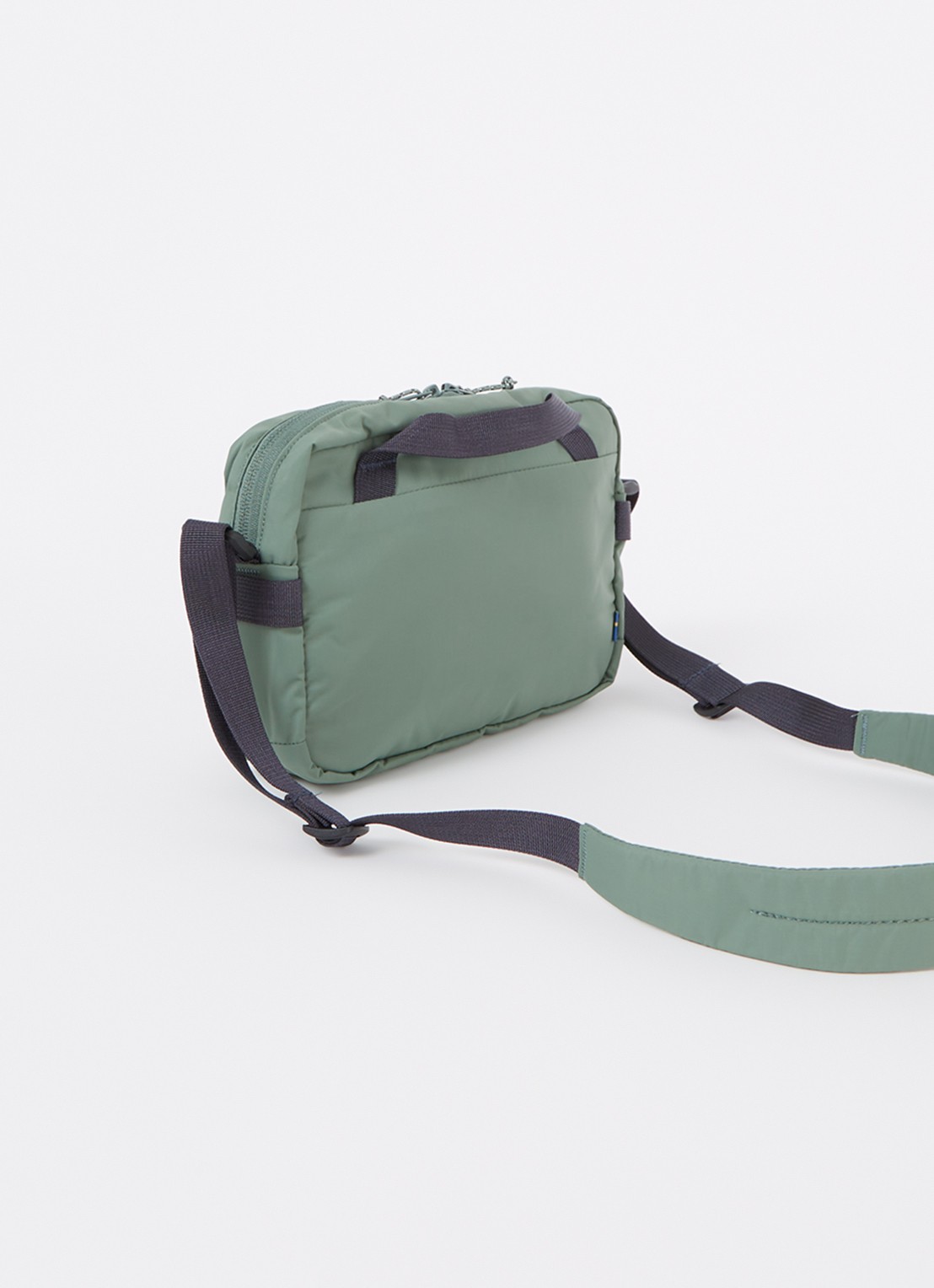 Fjällräven High Coast crossbodytas met logo - achterkant lichtgroen