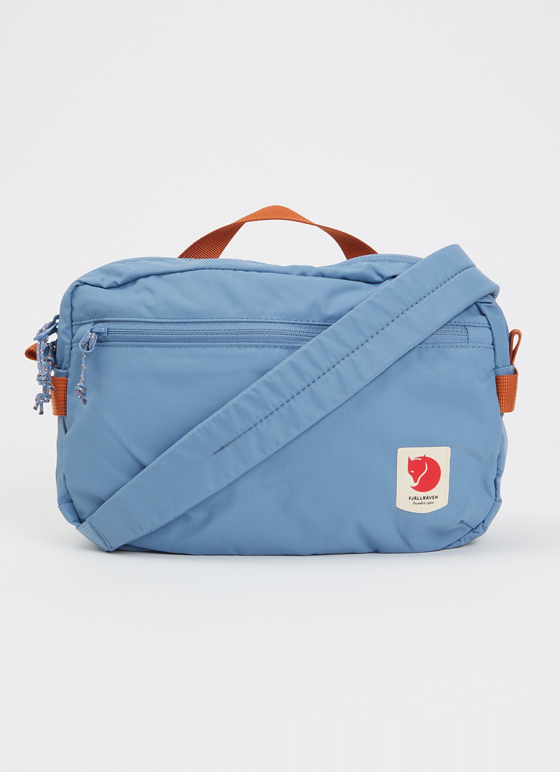 Fjällräven High Coast crossbodytas met logo - voorkant blauwgrijs