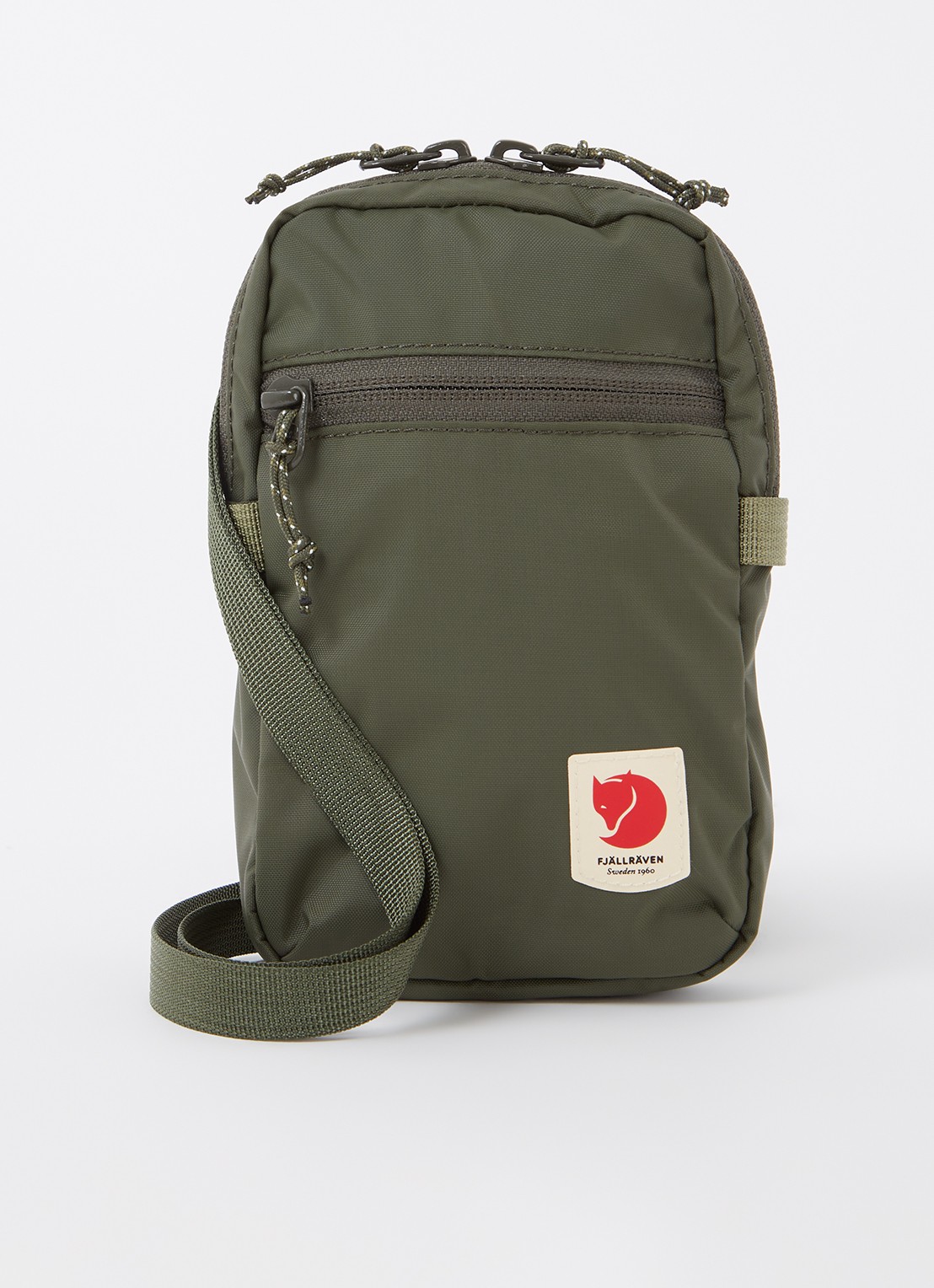 Fjällräven High Coast Pocket crossbodytas met logo - voorkant 3 legergroen