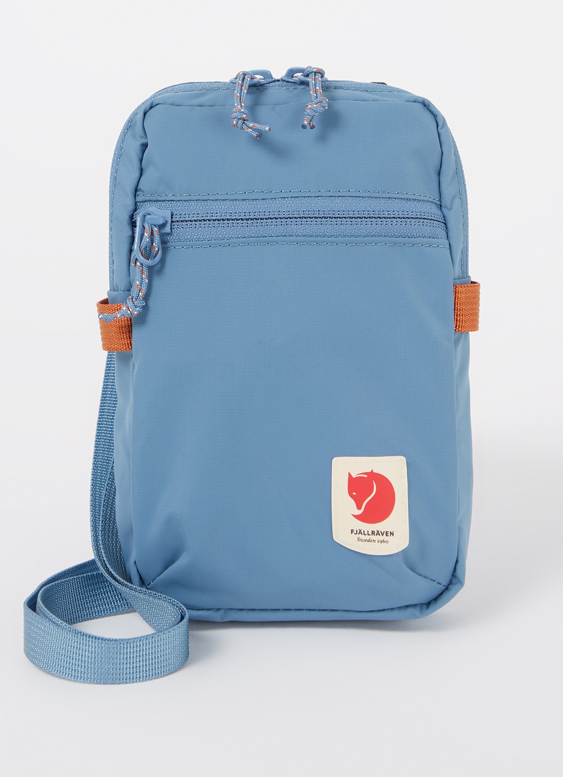 Fjällräven High Coast Pocket crossbodytas met logo - voorkant 4 blauwgrijs