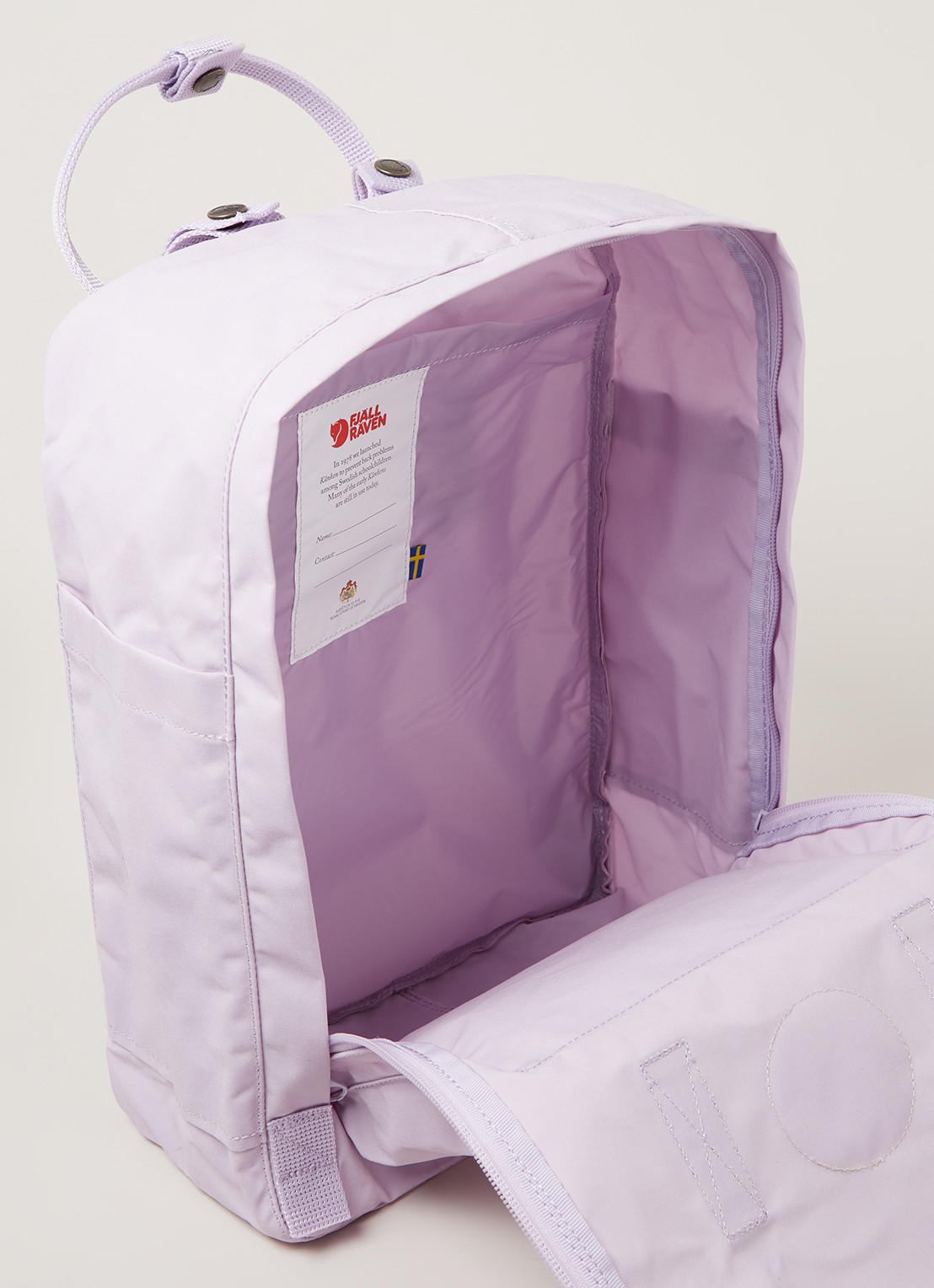 Fjällräven Kånken Original rugzak met logopatch - unisex - detail 2 lichtpaars