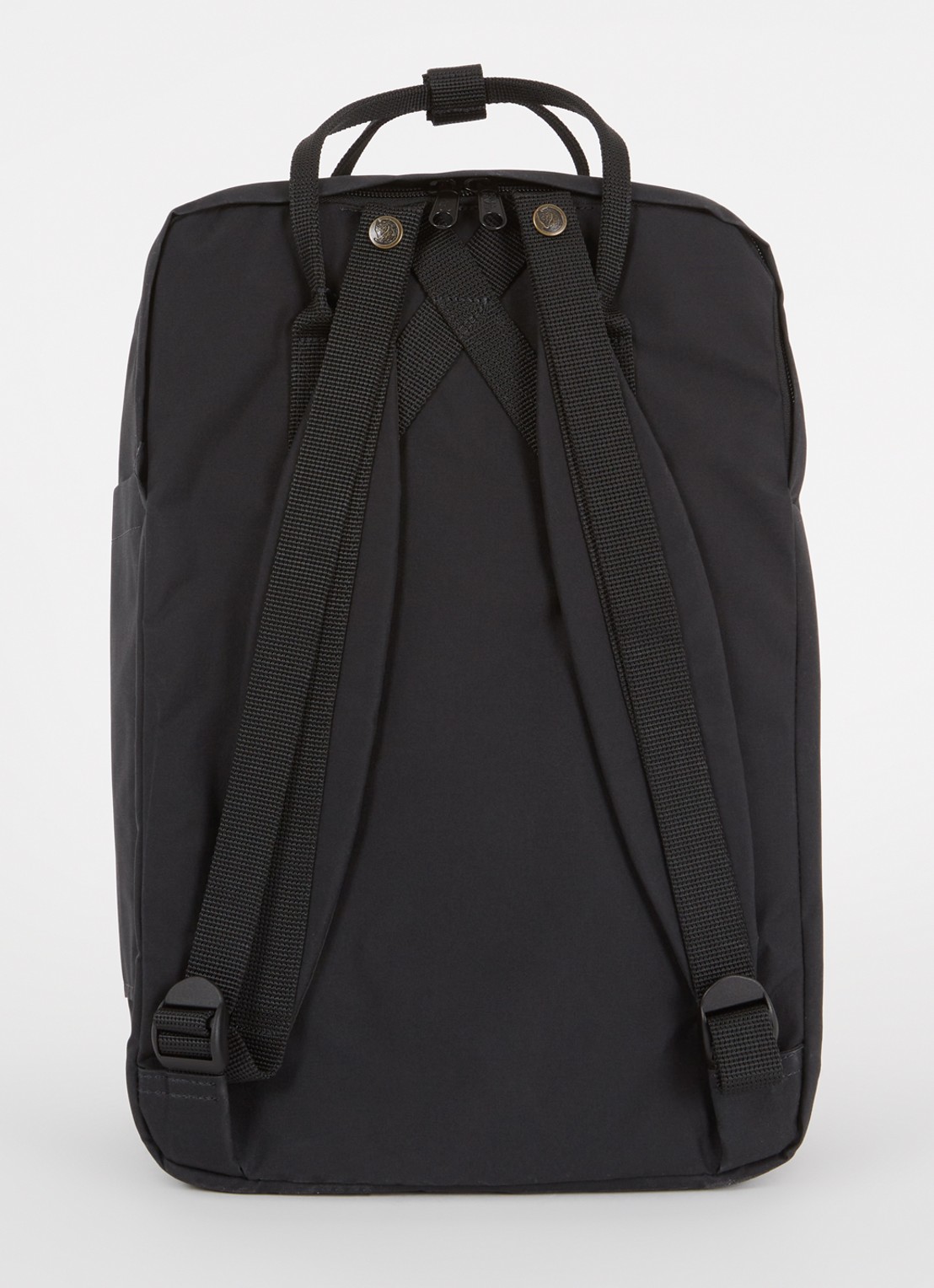 Fjällräven Kånken rugzak met 17 inch laptopvak  - achterkant zwart