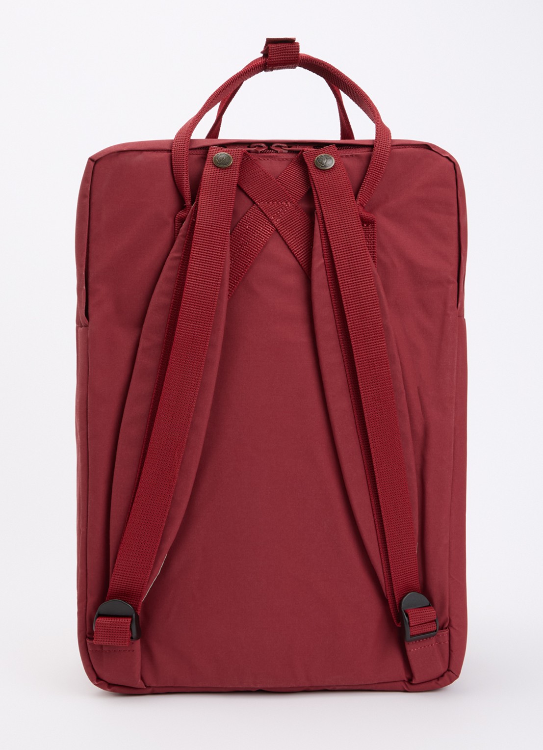 Fjällräven Kånken rugzak met 17 inch laptopvak  - achterkant 3 donkerrood