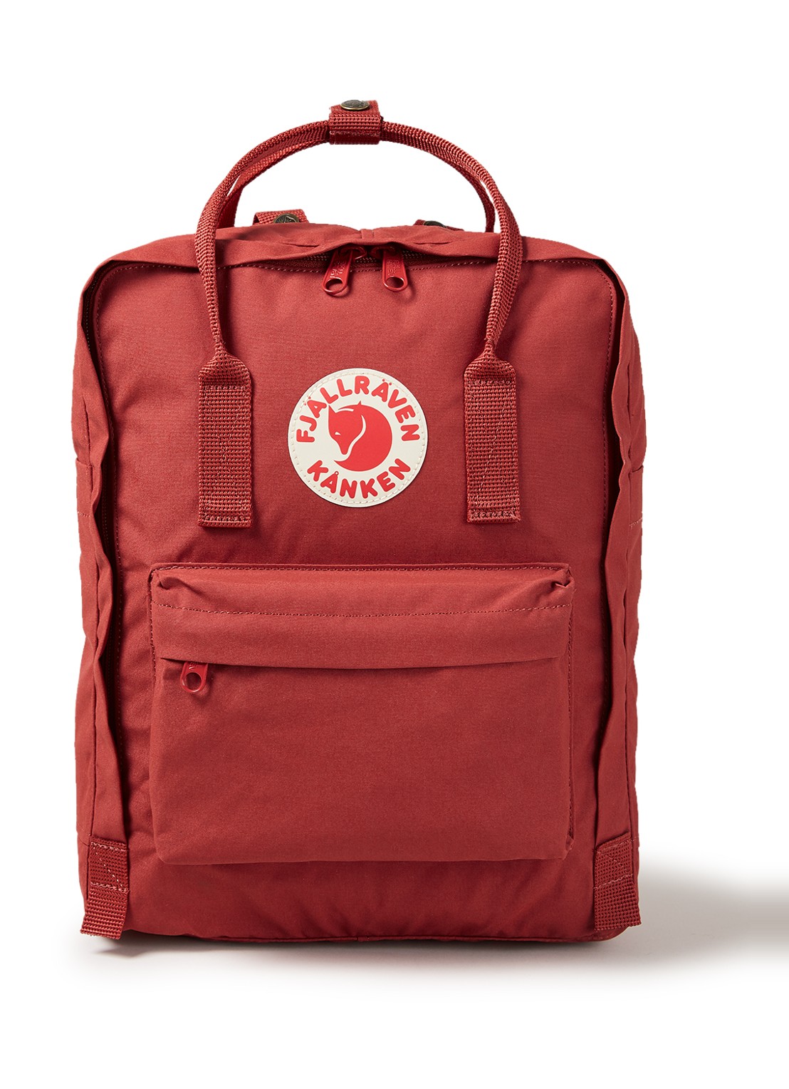 Fjällräven Kånken rugzak met logo - voorkant donkerrood