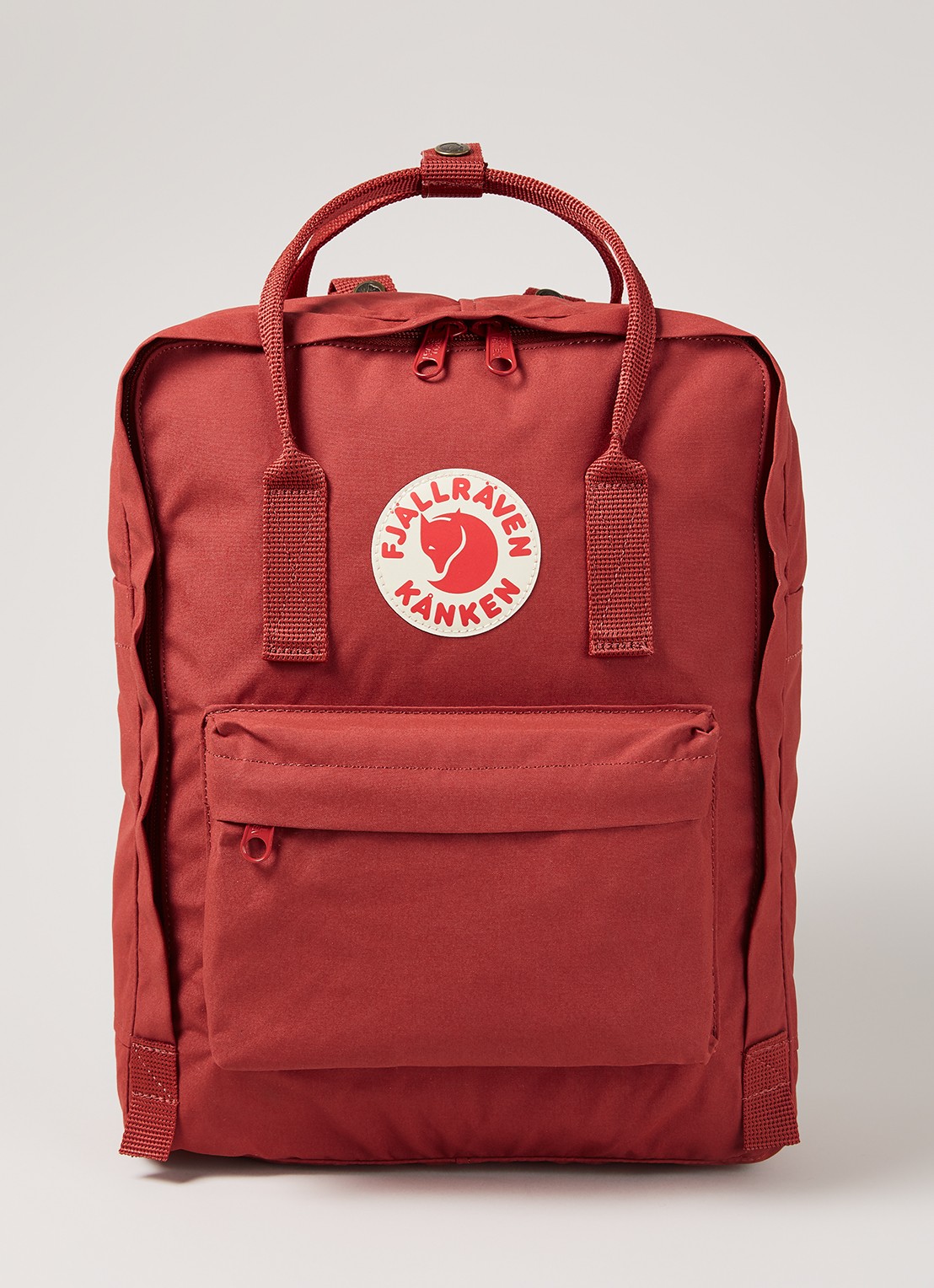 Fjällräven Kånken rugzak met logo - voorkant 2 donkerrood