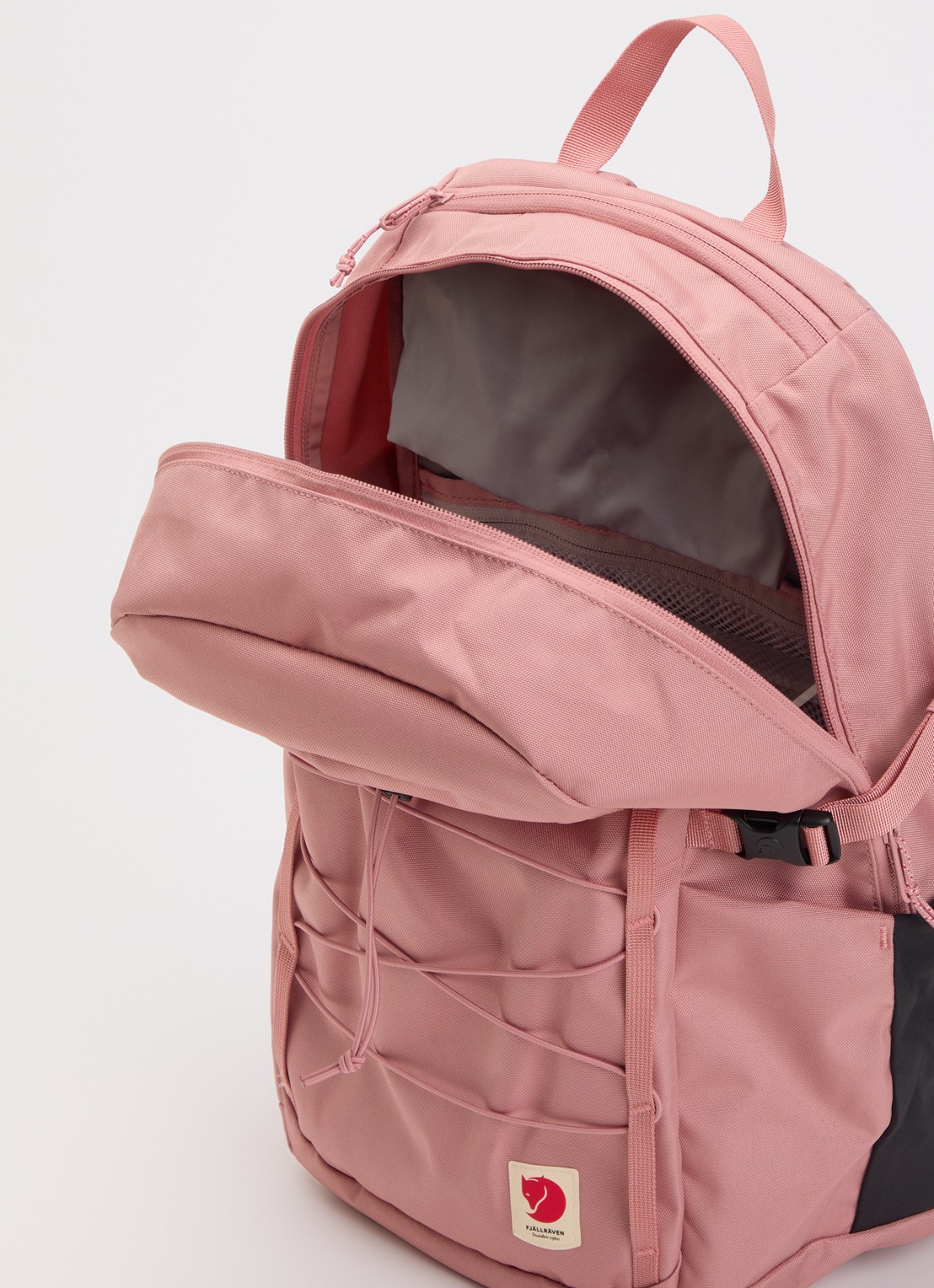 Fjällräven Skule 24 rugzak met 15 inch laptopvak - detail 3 zalmroze