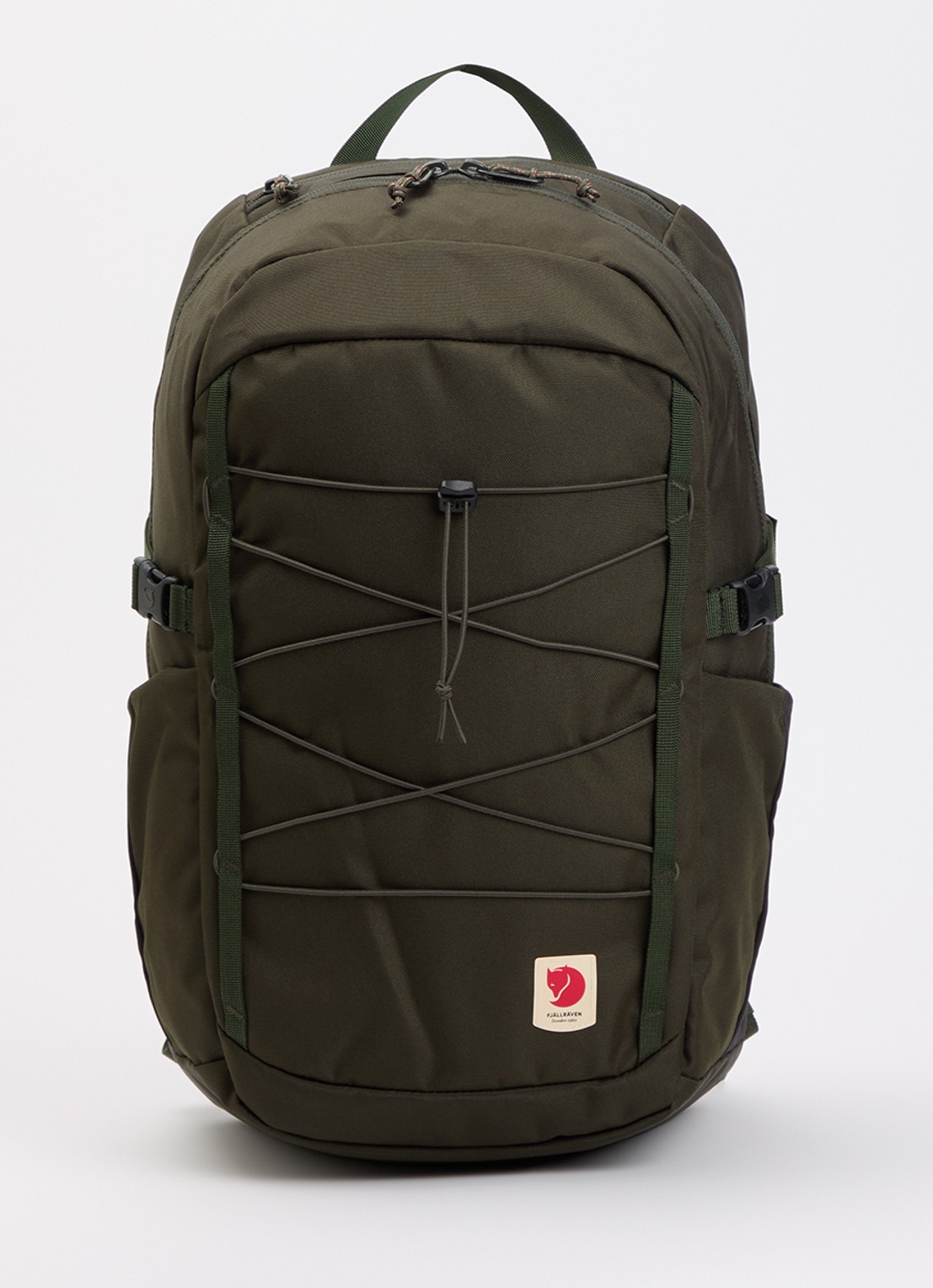 Fjällräven Skule 24 rugzak met 15 inch laptopvak - voorkant 3 legergroen