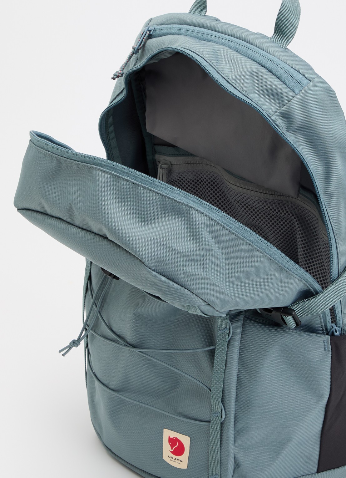 Fjällräven Skule 24 rugzak met 15 inch laptopvak - detail 2 petrol