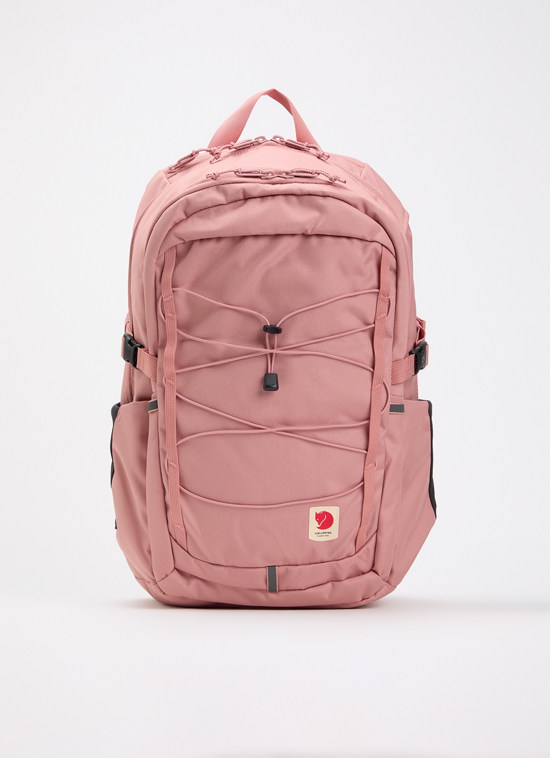 Fjällräven Skule 28 rugzak met 15 inch laptopvak - voorkant 3 lichtroze