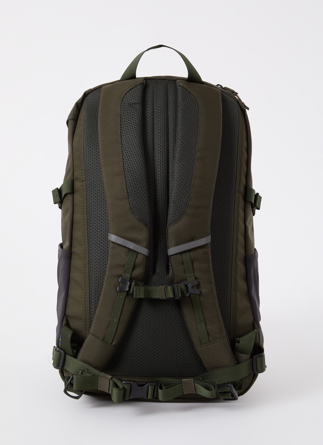 Fjällräven Skule 28 rugzak met 15 inch laptopvak - achterkant 3 donkergroen
