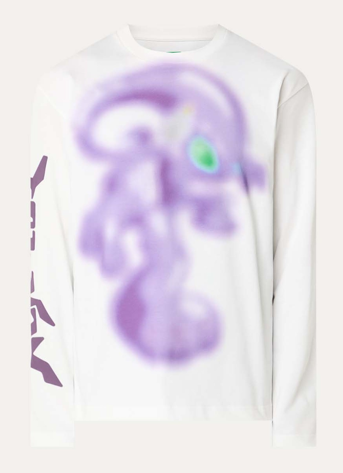 FLÂNEUR Alien longsleeve met print - voorkant 2 wit
