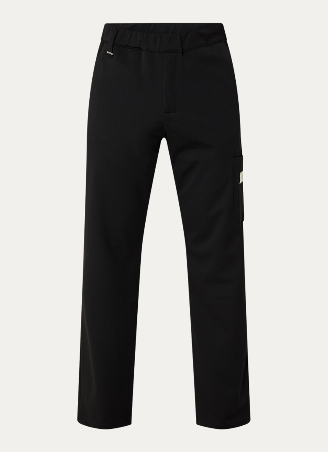 FLÂNEUR Atelier loose fit pantalon met opgestikte zak - voorkant 4 zwart
