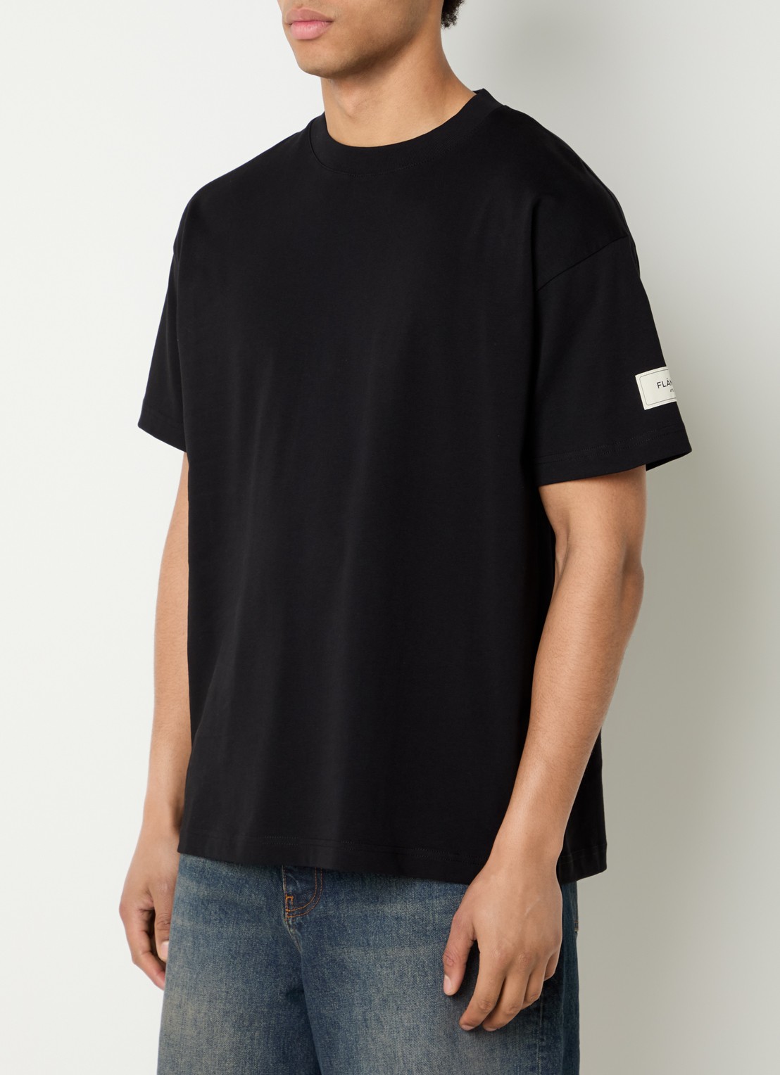 FLÂNEUR Atelier T-shirt met logo - detail 2 zwart