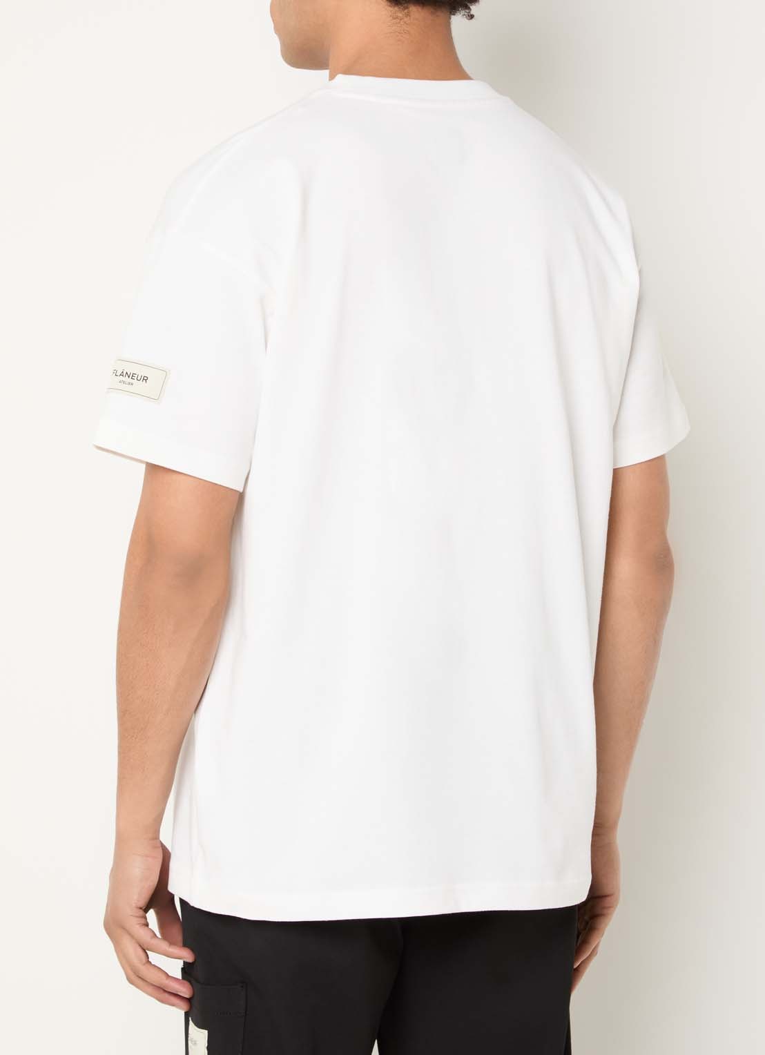 FLÂNEUR Atelier T-shirt met logo - achterkant 3 wit