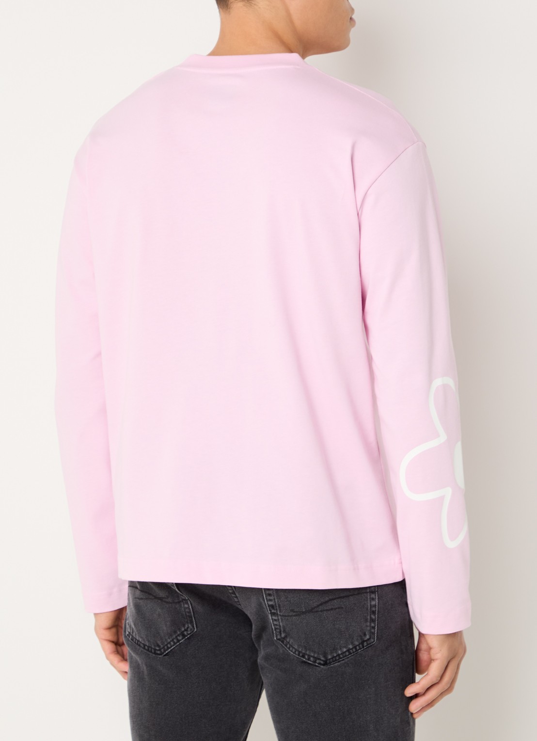 FLÂNEUR Blossom longsleeve met logo - achterkant 3 roze
