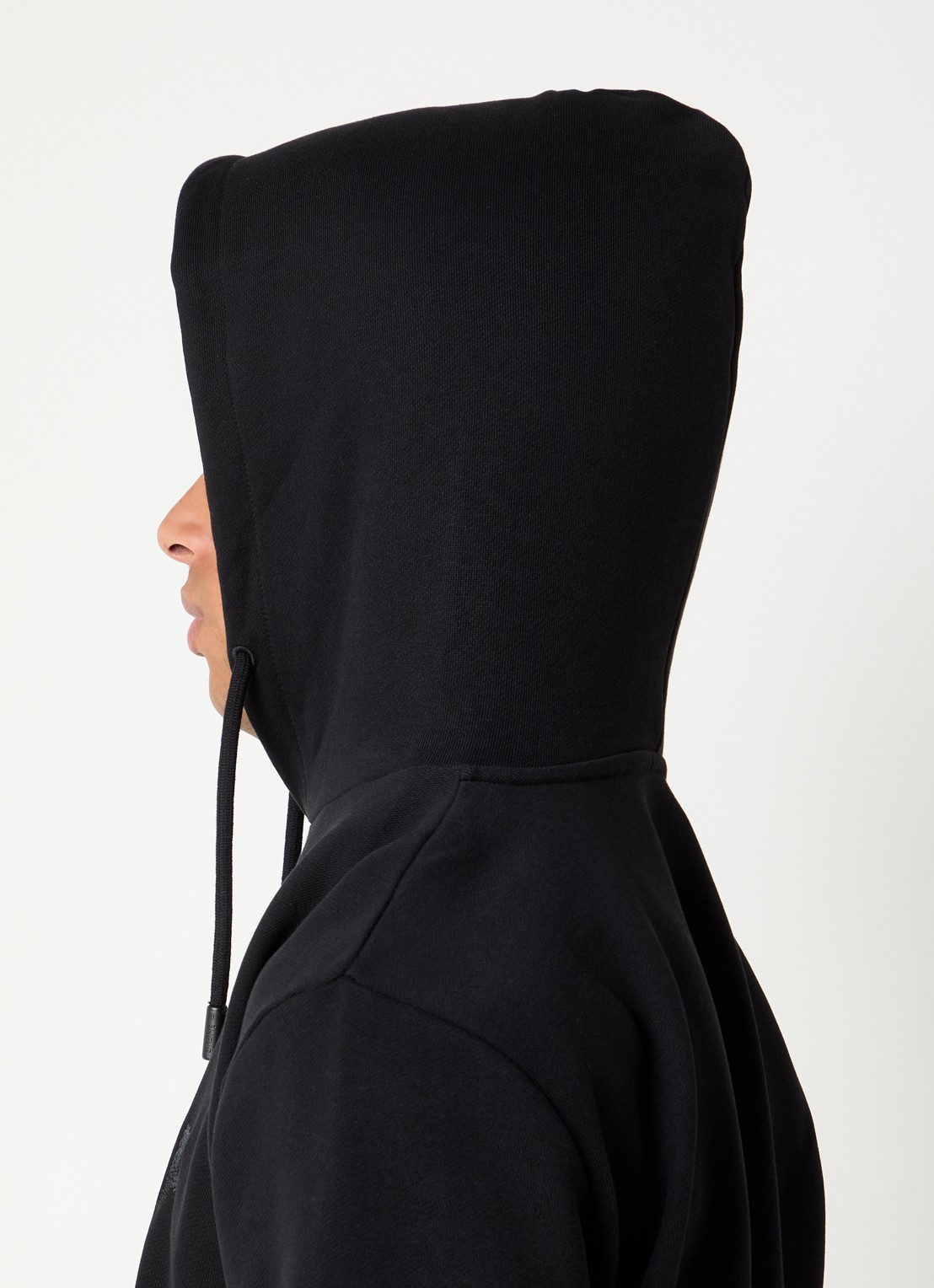 FLÂNEUR Hoodie met logoprint - detail 4 zwart