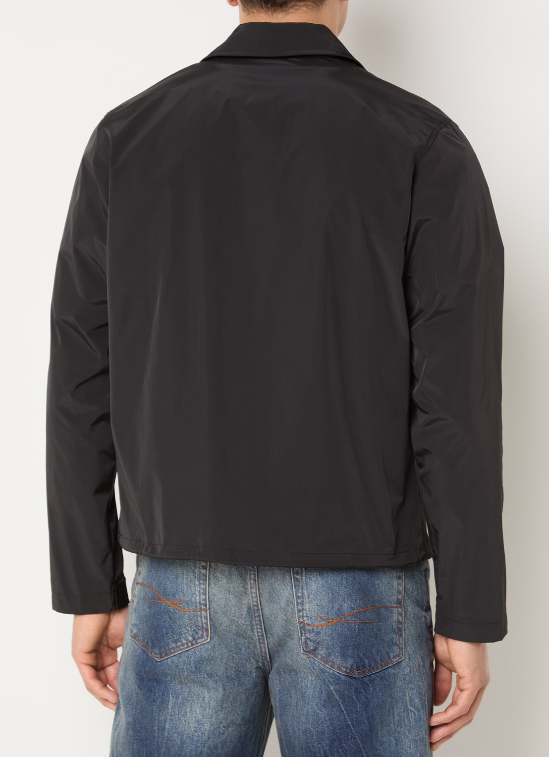 FLÂNEUR Jack met logoprint - achterkant 3 zwart