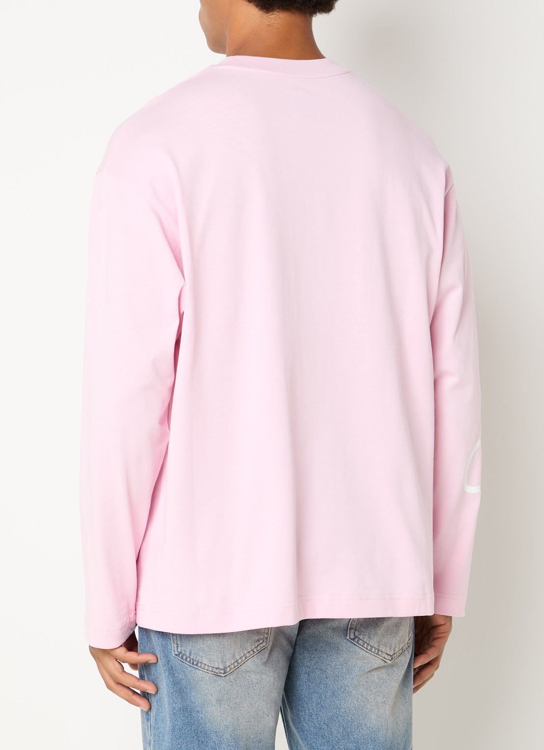 FLÂNEUR Longsleeve met logoprint - achterkant 4 roze