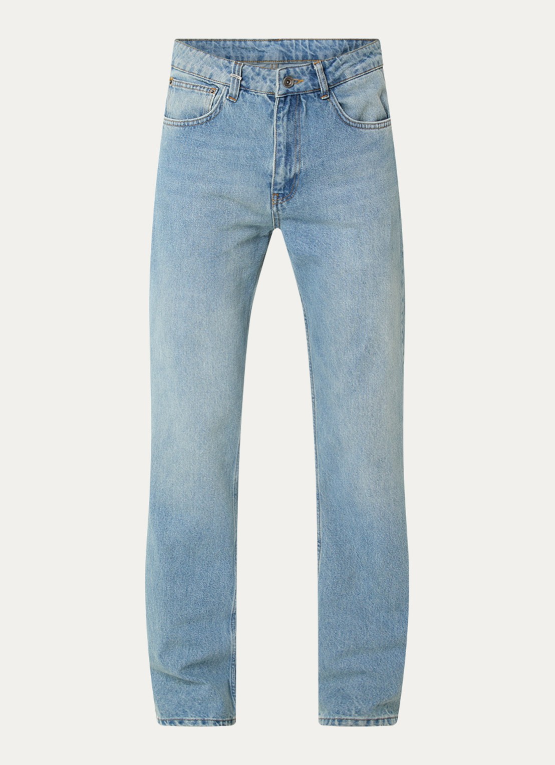 FLÂNEUR Loose fit jeans met lichte wassing - voorkant 4 indigo