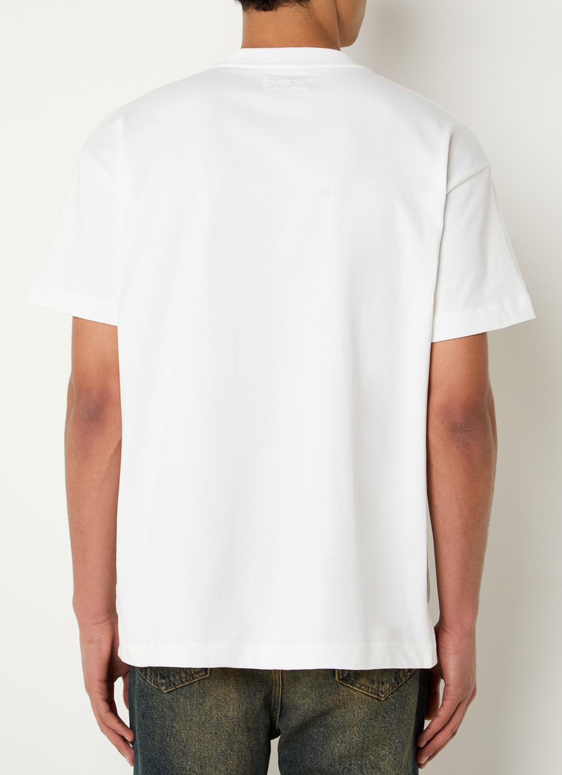FLÂNEUR Markerstift T-shirt met logoprint - achterkant 4 wit