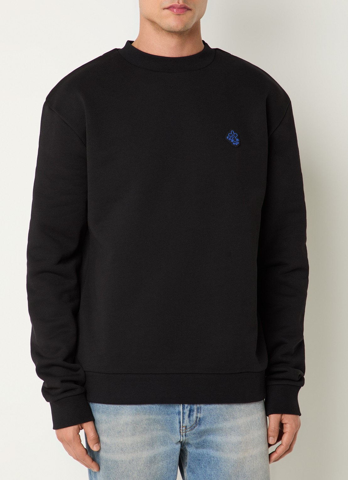 FLÂNEUR Rubber sweater met logo - detail 4 zwart