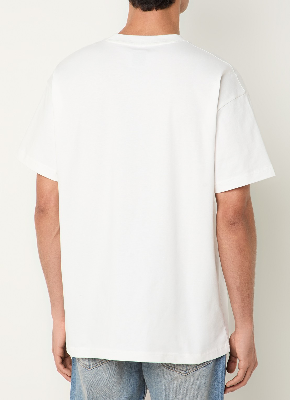 FLÂNEUR Rubber T-shirt met logo - achterkant wit