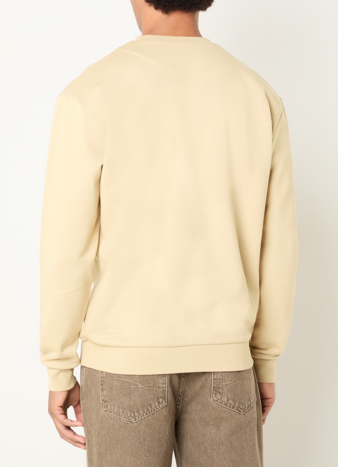 FLÂNEUR Signature sweater met logoprint - achterkant 4 beige