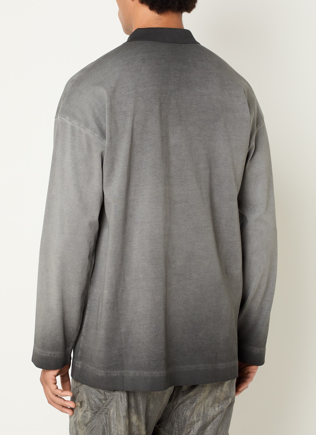 FLÂNEUR Sound & Design Studio Member regular fit polo met logoprint - achterkant 4 grijs