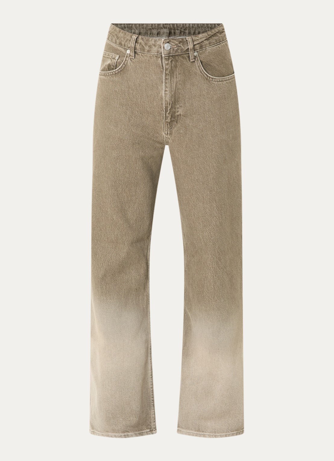 FLÂNEUR Straight leg jeans met gekleurde wassing - voorkant 3 grijs